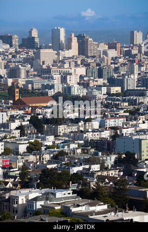 USA, California, San Francisco, in der Innenstadt, tagsüber Innenstadt Blick von Corona Heights Park Stockfoto