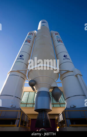 Frankreich, Region Midi-Pyrénées, Departement Haute-Garonne, Toulouse, Cite de l ' Espace Space Park, Ariane 5, Französisch Weltraumrakete Stockfoto