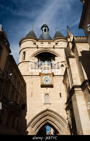 Frankreich, Region Aquitanien, Gironde Abteilung, Bordeaux, Porte De La Grosse Cloche, 15. Jahrhundert Stadttor Stockfoto