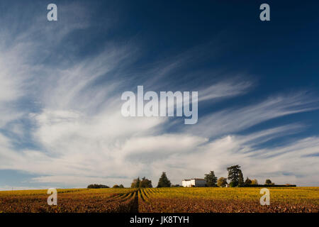 Frankreich, Region Aquitanien, Gironde Abteilung, St-Emilion, Weinstadt, zum UNESCO-Weltkulturerbe Weinberge Stockfoto