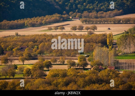 Frankreich, Aquitaine Region Dordogne Abteilung, Domme, erhöhten Blick auf das Tal des Flusses Dordogne von Belvedere De La Barre Stockfoto