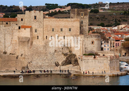 Frankreich, Languedoc-Roussillon, Pyrenäen-Orientales Abteilung, Vermillion Küste Bereich, Collioure, Chateau Royal Stockfoto