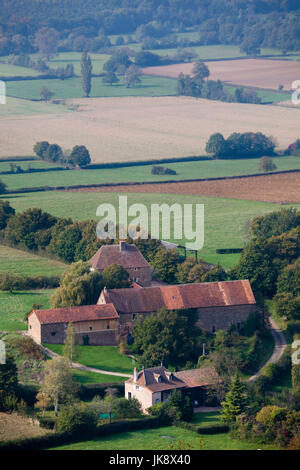 Frankreich, Region Departement Saone-et-Loire, Burgund, Maconnais Bereich, Brancion, Talblick Stockfoto