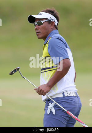 Thailands Thongchai Jaidee tagsüber drei The Open Championship 2017 im Royal Birkdale Golf Club, Southport. PRESSEVERBAND Foto. Bild Datum: Samstag, 22. Juli 2017. Vgl. PA Geschichte GOLF Open. Bildnachweis sollte lauten: Richard Verkäufer/PA Wire. Einschränkungen: Nur zur redaktionellen Verwendung. Keine kommerzielle Nutzung. Standbild-Gebrauch bestimmt. Die Open Championship Logo und klare Verbindung zu The Open Website (TheOpen.com) auf Website-Veröffentlichung enthalten sein. Rufen Sie + 44 (0) 1158 447447 für weitere Informationen. Stockfoto