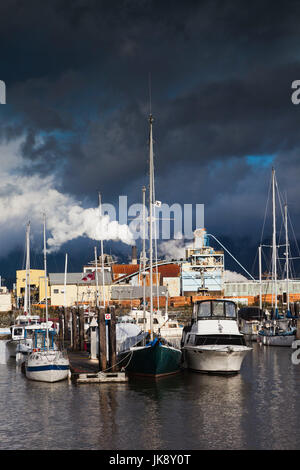 Port Alberni, Alberni Hafen aus Fisch, Vancouver Island, British Columbia, Kanada Hafen Marina Stockfoto