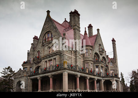 Kanada, British Columbia, Vancouver Island, Victoria, Craigdarroch Castle, außen Stockfoto