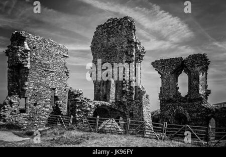 Die Ruinen von Corfe Castle, in der Nähe von Swanage Stockfoto