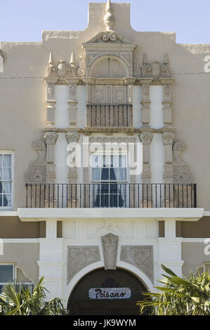 USA, Texas, Marfa, "El Paisano", Außenfassade, Hotel, Nahaufnahme Stockfoto