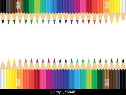Buntstifte Hintergrund, Künstler, Artist Tools, Vektor, Abbildung Stock Vektor