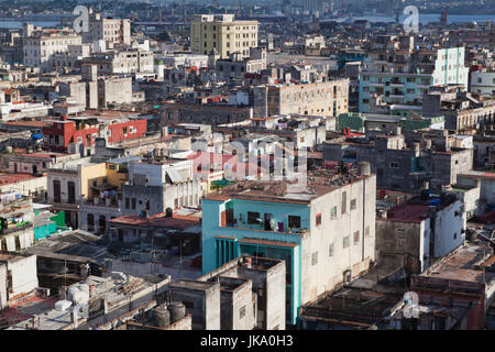 Kuba, Havanna, Havanna Vieja, erhöhten Blick auf die Altstadt Havanna Gebäude Stockfoto