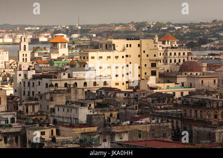 Kuba, Havanna, Havanna Vieja, erhöhten Blick auf die Altstadt Havanna Gebäude Stockfoto