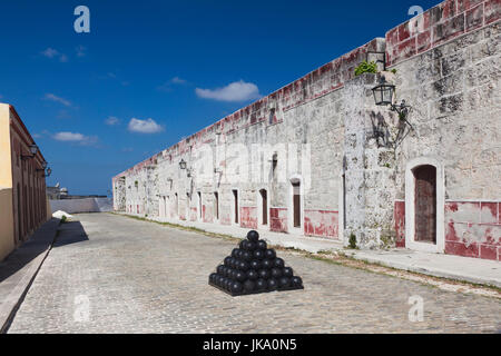 Kuba, Havanna, Fortaleza de San Carlos De La Cabana Festung Stockfoto