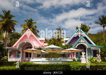 St. Vincent und die Grenadinen, Mustique, Britannia Bay, Dorfladen Stockfoto