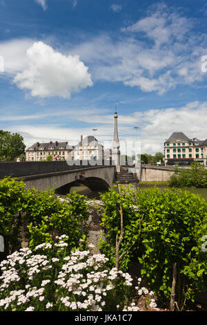 Frankreich, Picardie, Blick auf Oise Abteilung, Compiègne, die Stadt, Fluss OIse Stockfoto