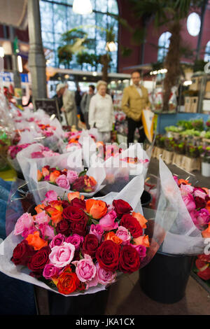 Frankreich, Region Nord-Pas de Calais, Nord-Abteilung, Französisch-Flandern-Bereich, Lille, Wazemmes Sonntagsmarkt, Blumen Stockfoto