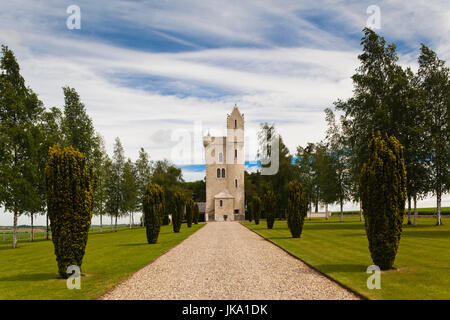 Frankreich, Region Picardie, Somme-Abteilung, Somme Battlefields, Thiepval, Tour de Ulster, Replik von einem Turm in der Nähe von Belfast Nordirland, Denkmal für die britische 36. Ulster Division im ersten Weltkrieg Stockfoto