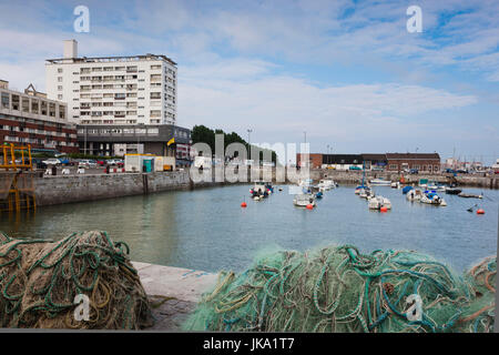 Frankreich, Region Nord-Pas de Calais, Pas-De-Calais Abteilung, Calais, port anzeigen Stockfoto