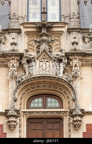 Frankreich, Normandie, Seine-Maritime Abteilung, Fecamp, Palais Benedictine, Museum und Brennerei der Benediktiner Liqeur, äußere detail Stockfoto