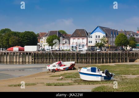 Frankreich, Region Picardie, Somme-Abteilung, Le Crotoy, Somme Bay Resort-Stadt, Blick auf die Stadt marina Stockfoto