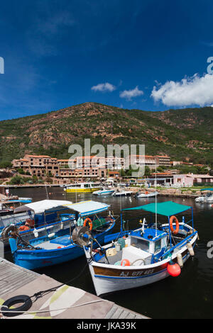 Frankreich, Korsika, Departement Corse-du-Sud, Calanche Region, Porto, Stadthafen Stockfoto