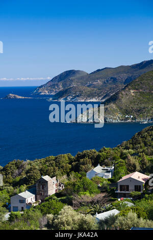 Frankreich, Korsika, Haute-CorseDepartment, Le Cap Corse, Pino, Küsten-Ansicht Stockfoto
