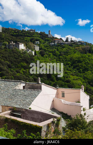 Frankreich, Korsika, Haute-Corse Abteilung, Le Cap Corse, Cannele, mit Stadtblick Stockfoto