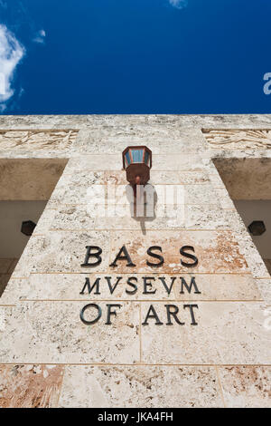 USA, Miami Beach, South Beach, Bass Museum of Art Stockfoto