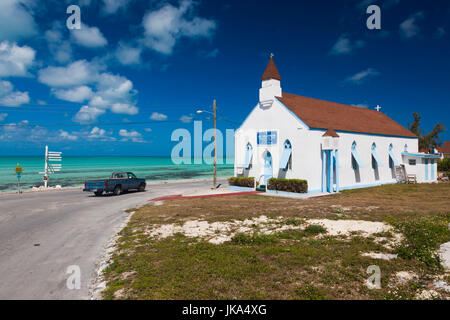 Bahamas, Eleuthera Insel, Tarpum Bay, Blick auf die Stadt Stockfoto