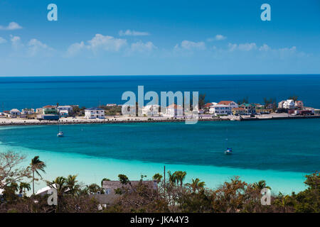 Bahamas, Eleuthera Island, Governors Harbour, erhöhten Blick auf den Hafen Stockfoto