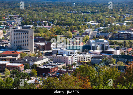 USA, Arkansas, heiße Quellen, erhöhten Blick auf die Stadt von West Mountain Stockfoto