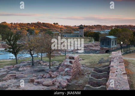 Sioux Falls Park, Sioux Falls, South Dakota, USA der Morgendämmerung Stockfoto