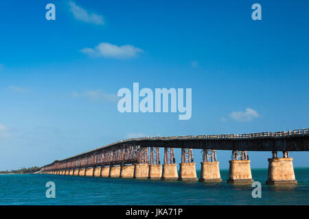 USA, Florida, Florida Keys, Bahia Honda State Park, Eisenbahn-Brücke Stockfoto