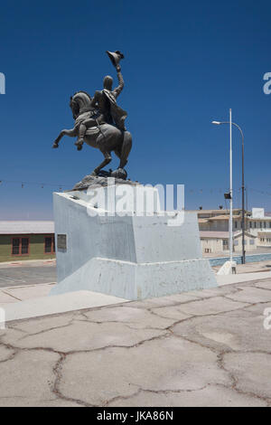 Chile, Calama-Bereich, Chuquicamata, ehemalige Kupferbergbau Geisterstadt, Stadtplatz Stockfoto