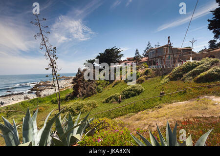 Chile, Isla Negra, Haus und Museum der Nobelpreis gewinnende chilenischen Dichter Pablo Neruda, außen Stockfoto