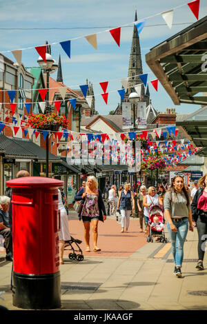 Lichfield, Staffordshire ist die Website nur noch drei mittelalterliche Kathedrale in Großbritannien spired Stockfoto