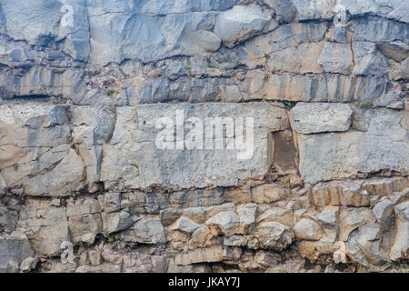 Rock Rextures auf der Seite des Mittelatlantischen Rückens an die Oberfläche in Island kommt Stockfoto