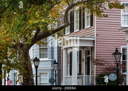 Historische Olde Town, Portsmouth, Virginia, USA Halbin Stockfoto