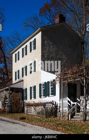 USA, Delaware, Wilmington, Hagley Museum, das erste Du Pont erbeuteten Fabrik, des Arbeitnehmers Dorf Stockfoto