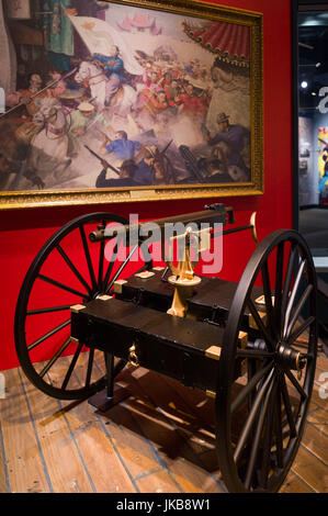 National Museum of the Marine Corps Colt 1895 Maschinengewehr, Dreieck, Virginia, USA Stockfoto
