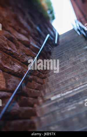 Exorzist Treppe, Treppe von der Georgetown University, Georgetown, Washington DC, USA vorgestellt in dem Film der Exorzist Stockfoto