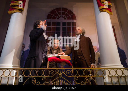 Diorama von George Washington den Amtseid als erster US-Präsident, Museum von Alexandria, Mount Vernon, Virginia, USA Stockfoto