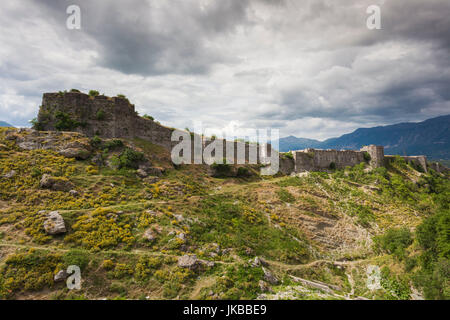 Albanien, Gjirokastra, Gjirokastra Burg, erhöhten Blick Stockfoto