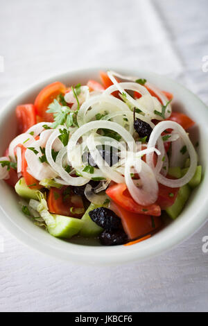 Griechenland, OstMazedonien und Thrace Region, Kavala, griechischer Salat Stockfoto