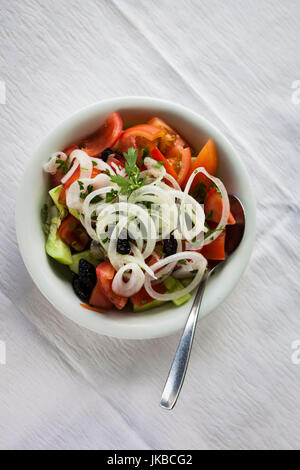 Griechenland, OstMazedonien und Thrace Region, Kavala, griechischer Salat Stockfoto