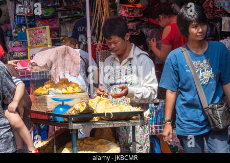 Durian Frucht Straßenhändler Chinatown, Bangkok, Thailand Stockfoto