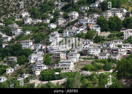 Griechenland, Thessalien Region, Makrinitsa, Halbinsel Pilion, erhöhten Blick auf die Stadt Stockfoto