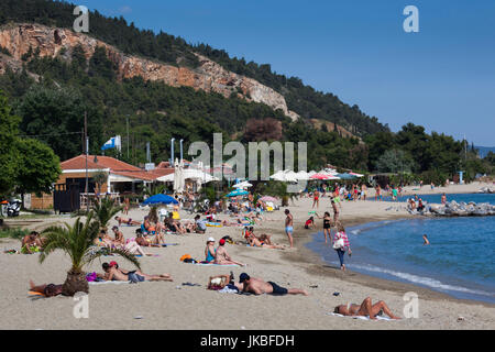 Griechenland, Thessalien Region Pilion Halbinsel, Volos, Stadtstrand Stockfoto