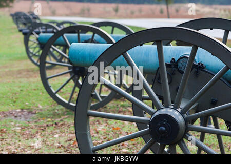 USA, Pennsylvania, Gettysburg, Schlacht von Gettysburg, Artillerie an der Konföderierten Avenue Stockfoto