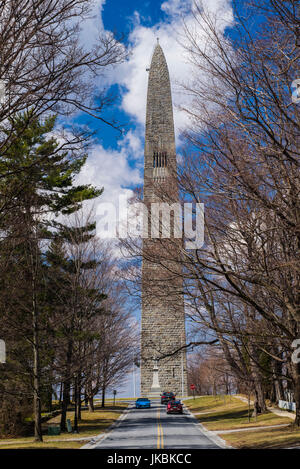 USA, Bennington, Bennington Battle Monument erinnert an amerikanischen revolutionären Kampf des 16. August 1777 Stockfoto