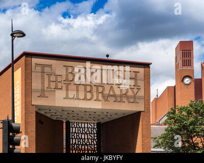 British Library London Euston Road - Eröffnet 1998 Architekt Colin St. John Wilson in Zusammenarbeit mit seiner Frau MJ Lange Stockfoto